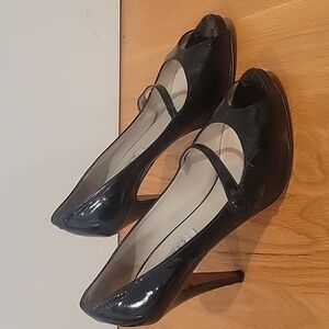 Barney's NY Patent peep toe Mary Janes